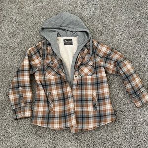 Women’s, fleece lined, flannel jacket, size L